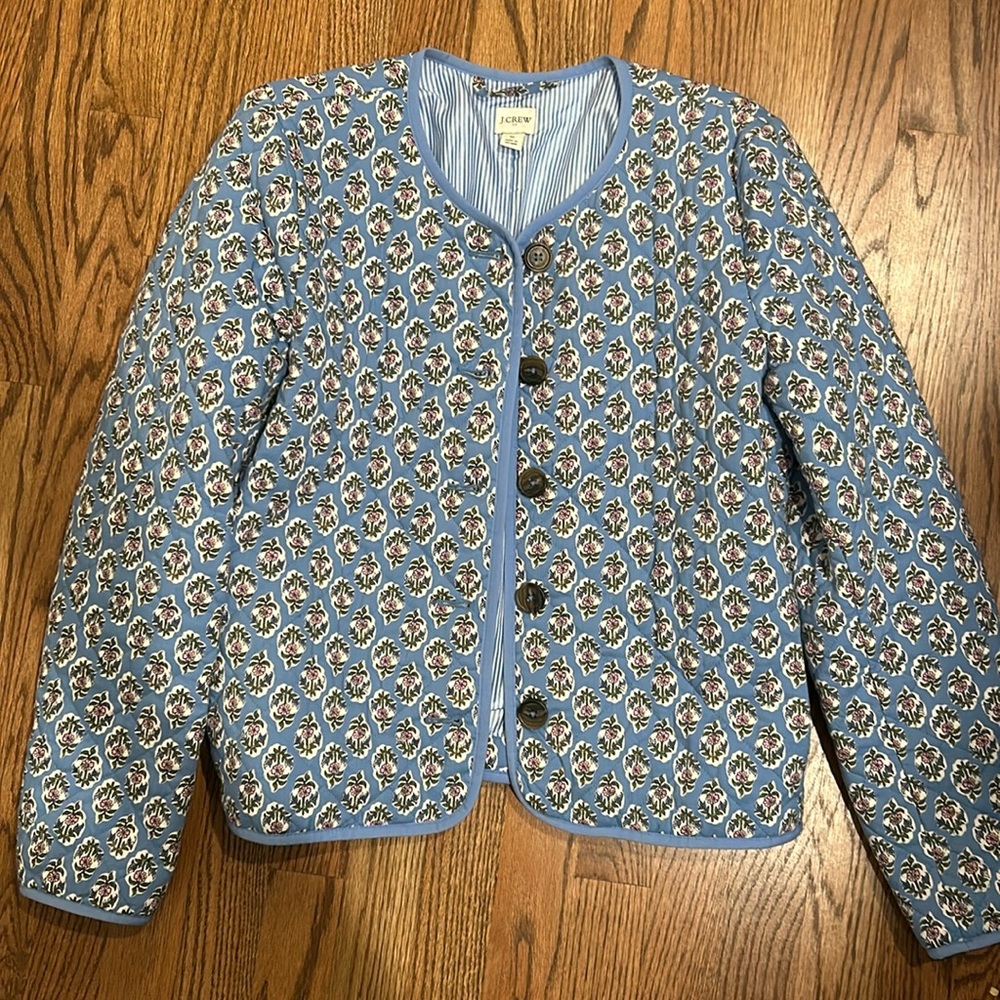 Jcrew Factory quilted floral jacket